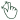Hand zoom in green icon