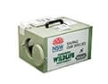 Gray plastic box with a handle, containing electrical wiring, labeled with NSW and WILMART logos.