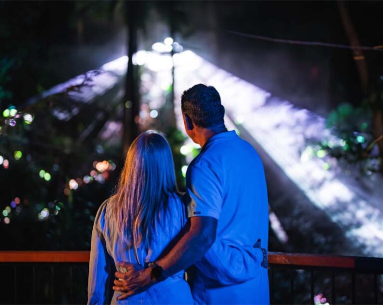 Couple enjoying Astra Lumina at night on the gold coast