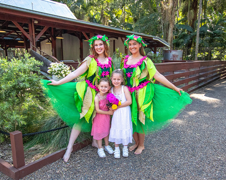 Spring bloom fairies and children